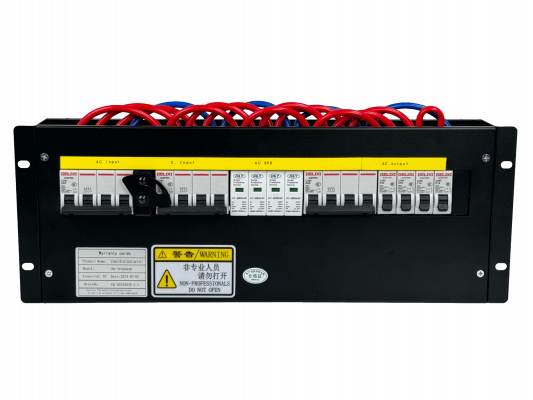PD-AC63T Interruptor de transferencia manual trifásico 63A con 4 salidas para rack 4U