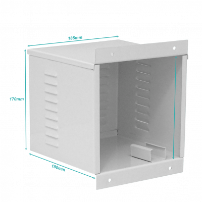 GAB15W Caja 18,5x17x18cm Metálica Para Alarma 15W Perforada Antisabotaje