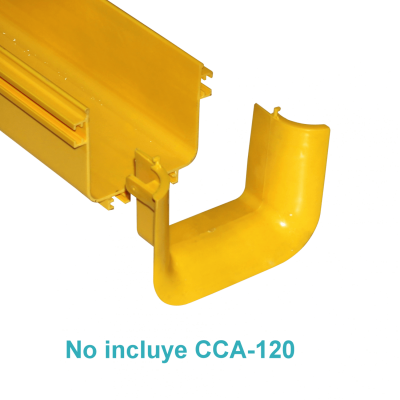 CCA-120-ET 120x100mm Campana Amarilla PC+ABS LSZH Macho/Hembra