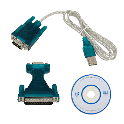 USB-RS232-1 Cable Convertidor de USB a Serial RS232 Macho DB25/DB9 con Adaptador de DB9-Hembra a DB25-Macho Incluido