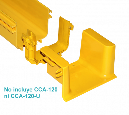CCA-120-TU Derivación en T universal amarilla 120x100mm, material PC+ABS libre de halógenos, macho