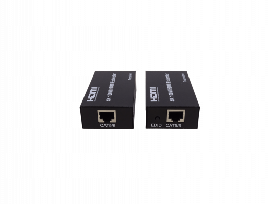 HDMI-UTP Extensor HDMI 4K por Cable de Red UTP CAT5E/CAT6 hasta 100 Metros con Fuente 5V 1A Incluida