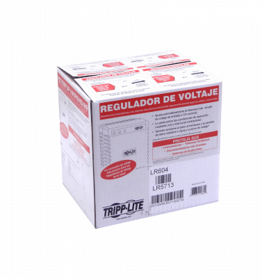 LR604. TRIPPLITE Estabilizador 600W rango entrada 181-274VAC 3 conectores salida C13 1 conector entrada C14 capacidad pico 750W