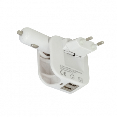 F5-2UH 5V 2,1A 2-USB-AH Alimentador 2-entradas 100-240V 12/24V-Auto necesita-cables