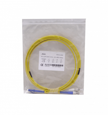 JFSLF2 Cable de Fibra Óptica Dúplex Monomodo LC a FC 2 Metros 9/125um LSZH
