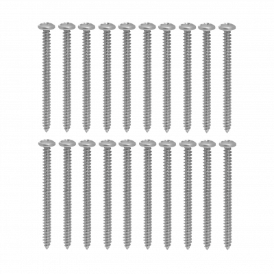 YUR8-16 20-piezas. 8x2 Longitud-51mm Niquelado Tornillo-Rosca-Socarrona Cabeza-Cruz