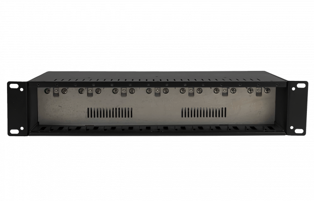 MC1400 Bastidor para rack con capacidad para 14 convertidores de medios de la serie MCxxx, con doble fuente de alimentación