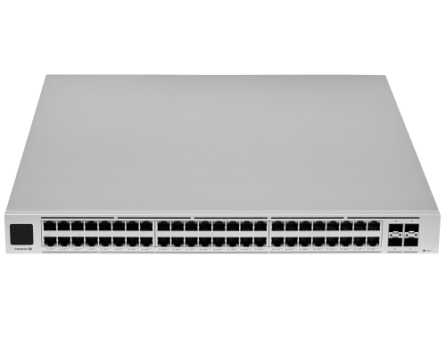 ECS-48-POE UI Switch Enterprise Capa 3 48 Puertos con PoE+++ 16 Puertos 2.5GbE 32 Puertos 10GbE 4 Ranuras SFP28 Potencia Total 2150W Requiere UniFi Alimentación 2x220Vac
