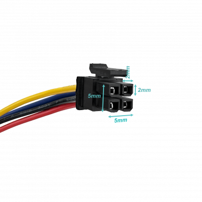 MICROFIT-2X2 Micro-Fit 2x2 4-contactos Molex Cable de Alimentación cm150