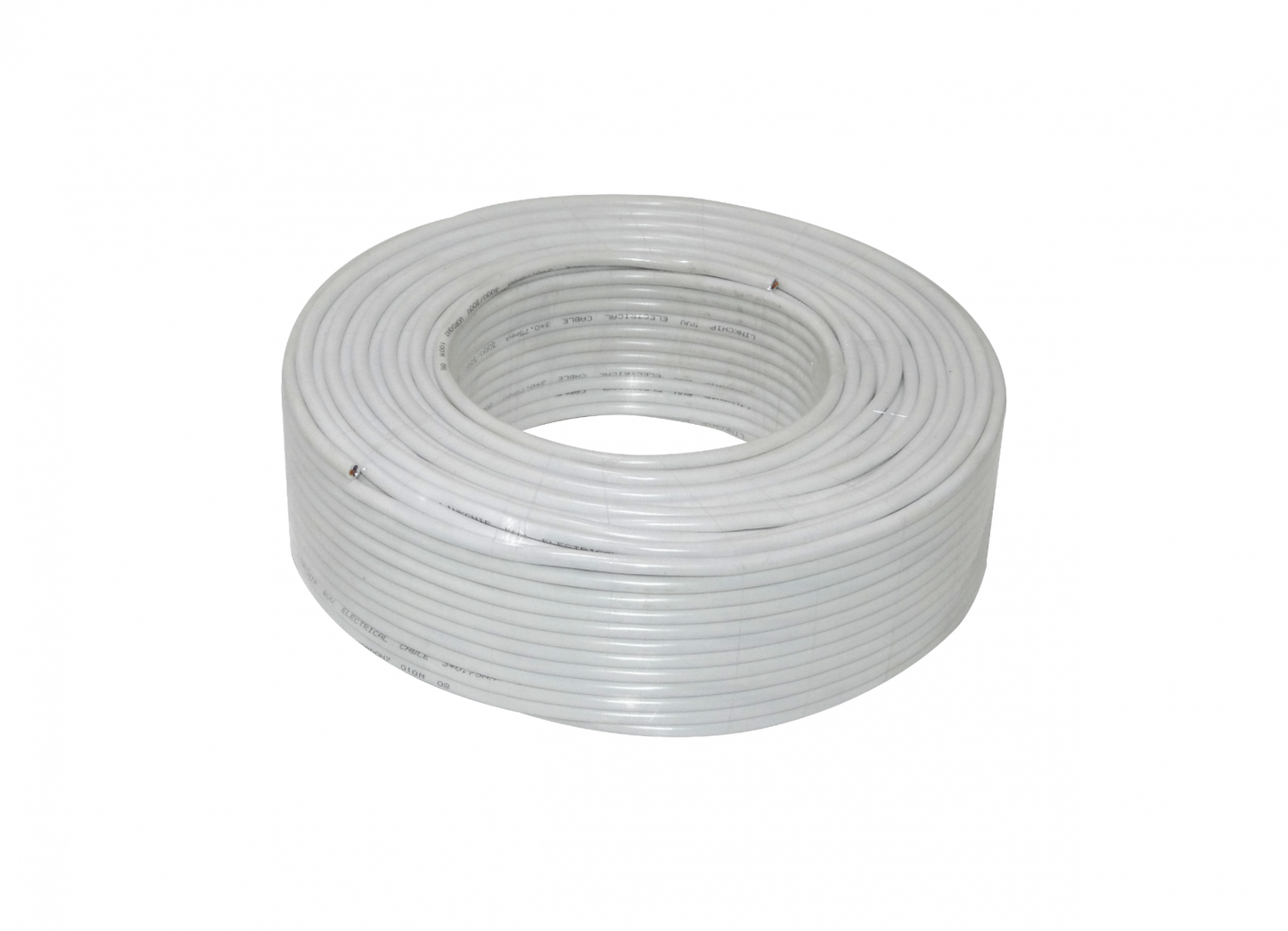 WORDON7 Cable Eléctrico Flexible RVV Blanco de 3x0,75mm, 100 Metros, 4-6AMP, Aislamiento PVC
