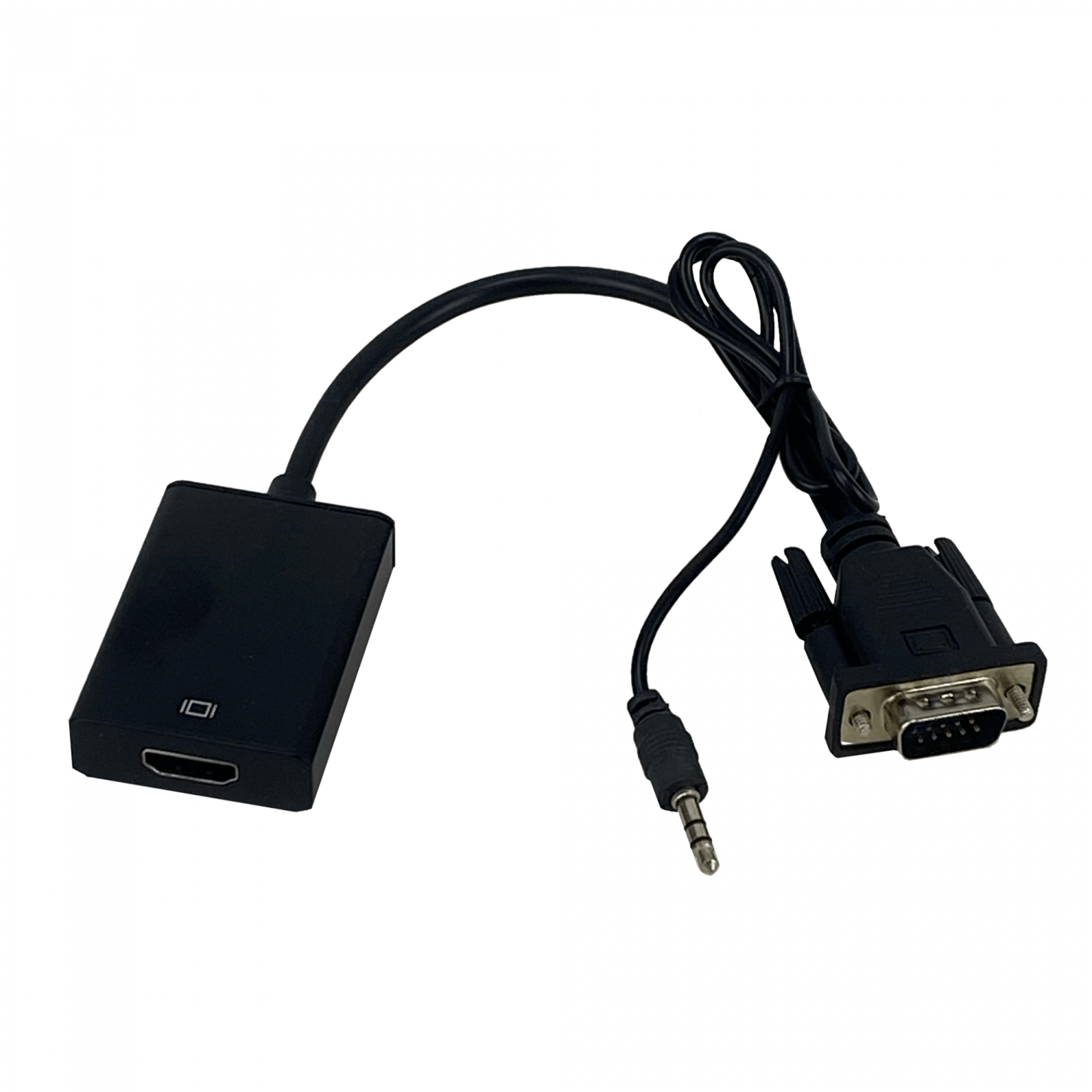 VGAHDMI Adaptador VGA-Hembra/Entrada Audio 3,5mm-Hembra a HDMI-Hembra/Salida Convertidor de Señal Video Phone-1/8