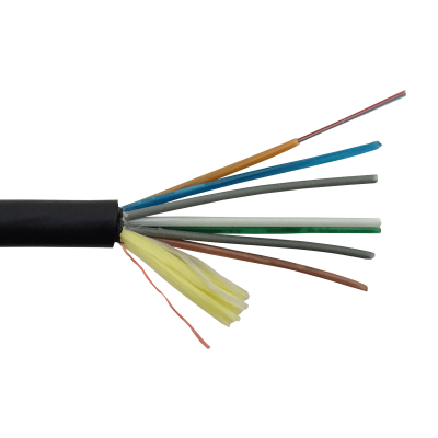 CFSB48 Cable óptico monomodo ADSS exterior de 48 fibras G.652D con 4 minitubos, diámetro 10mm, para vano de 50 metros