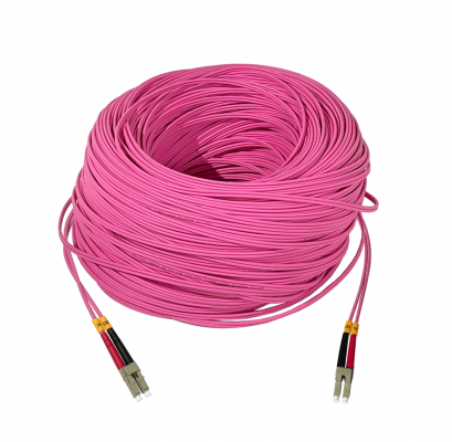 JF4LL200 LSZH 200 metros LC-LC OM4 Multimodo MM Dúplex Cable de Fibra Óptica 50/125µm 3mm