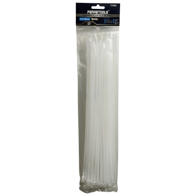 CV-435W Paquete de 50 unidades 350x4,8mm Nylon Blanca Correa Adhesiva Plástica 4.8x350mm