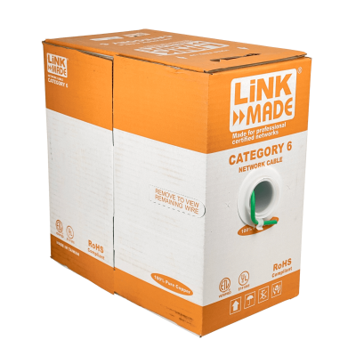 CBLL-UV LINKMADE LSZH Verde CAT6 UTP 300 Metros Conductor Único Cobre Bobina en Caja Fabricado en Taiwán