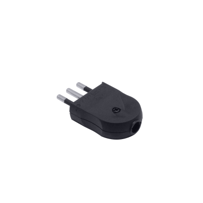 EMV2T REMA 2P+T Negro 10A SEC-49028 Enchufe Macho Volante con-Tierra