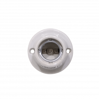 SOQ-E27 REMA Marfil Base Plana E27 400W 250VAC Portalámparas Portabombilla SEC-4489