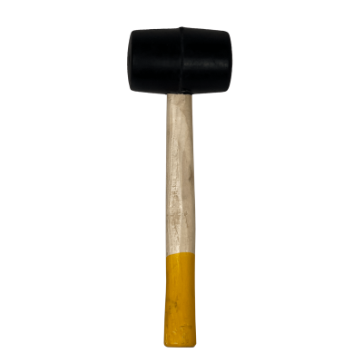SD-050 Mazo de caucho negro 340 gramos con cabo de madera TNO509