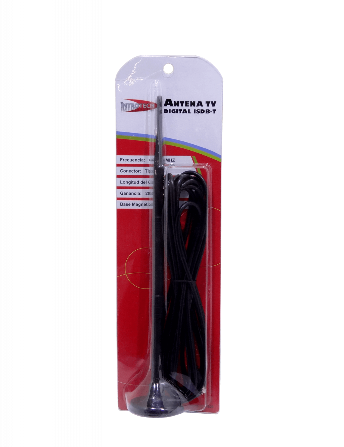 KX-IS20 INTROTECH Amplificada20 Antena TDT 447-855MHz BaseImanada Conector-F-Macho-5m