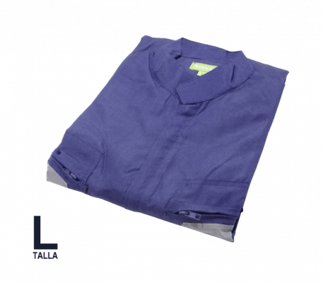 OVEROL-LA L Azul 46/48 Alt-176cm Mameluco Popelina Franjas-Reflectivas Poliéster