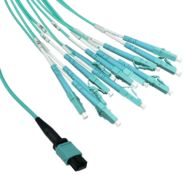 JF3LM6 6mt OM3 12-LC/1,5mt 1-MPO/4,5mt MultiModo MM Jumper Cable Fibra
