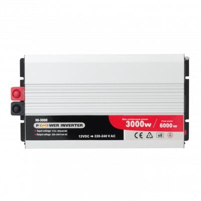 INV-3000W Convertidor 3000W Entrada-11-15V/12VDC Salida-220VAC Inversor 2-Tomas-Universales con-Ventilador HI-3000