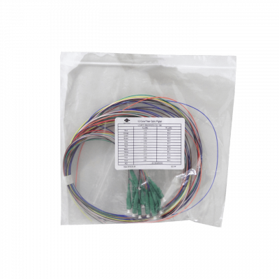 JFSB-12 LC/APC Monomodo 1,5mt 12-unidades Pigtail Fibra Óptica Monomodo 12-Colores-diferentes