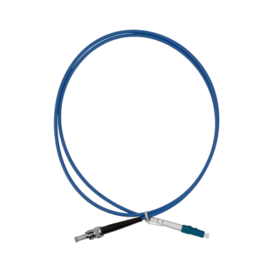 JBSLT1 Cable jumper de fibra óptica monomodo simplex LC-ST 1m blindado LSZH diámetro 3.0mm núcleo/revestimiento 9/125