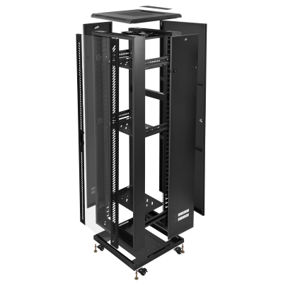 RK42-6LD LINKMADE Estructura Rack 42U Desmontable Panel Cristal Profundidad 600mm 60cm Ventilador Bandeja Extraíble