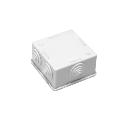 MGC-08 80x80x45mm Caja Estanca Blanca 6-Conos sin-Tornillos
