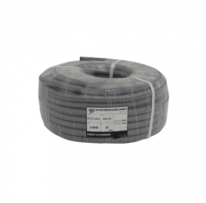 M20-50 Tubería flexible metálica con recubrimiento de PVC de 20mm de diámetro y 1/2 pulgada, rollo de 50 metros, tipo PCFC