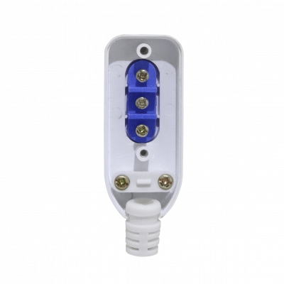 EMV2PTL KALOP Lateral 2P+T 10A Conector Macho Portátil Blanco con-Polo a Tierra KC44570