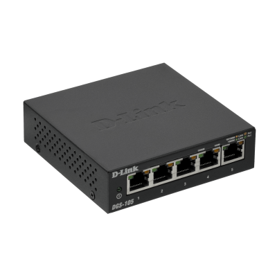 DGS-105 D-LINK Metalico 5-1000 Gigabit Switch no-Admin no-Rack Compacto inc/5V