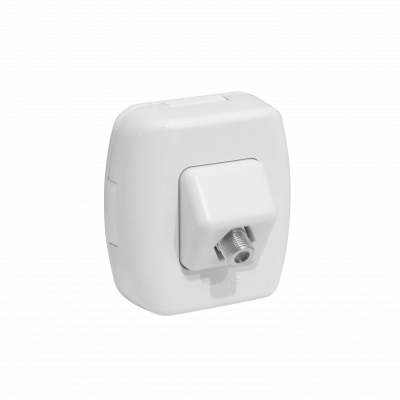 TEKNA-TV KALOP Placa Blanca Toma Catv Aguja Fina F-F Coaxial F-H F-H KS39655