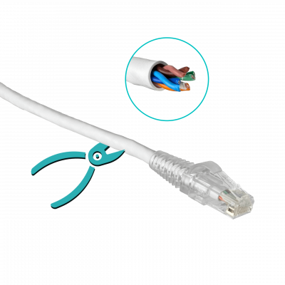 CPW-3F FURUKAWA Cable de parcheo RJ45 Multilan de 3 metros, categoría 5e, blanco, U/UTP CM, referencia 35103505