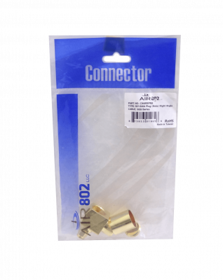 CN6RSPRA RPSMA-Macho Angular LMR600 Conector Coaxial Crimpeable CA600