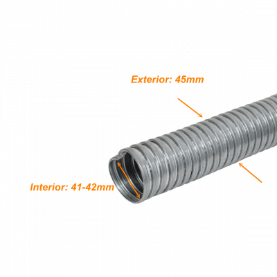 FLEXE50 Solo-Metal 50 Milímetros Rollo de 20 Metros Tubería Flexible Conduit 2 Pulgadas