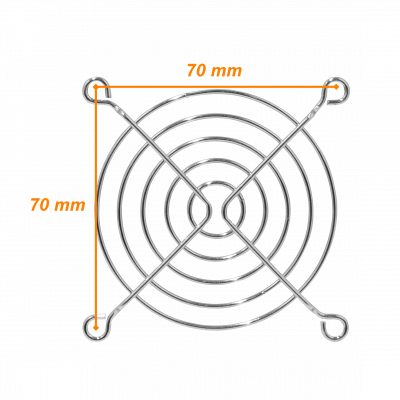 8025-J Rejilla metálica para ventilador tipo turbina compatible con tamaño 80x80mm para marco de 8x8cm