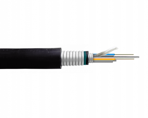 CFSF12 Soterrado SM 12-Fibra G652D Cable Armadura 2xPE 12,5mm Monomodo GYTA53