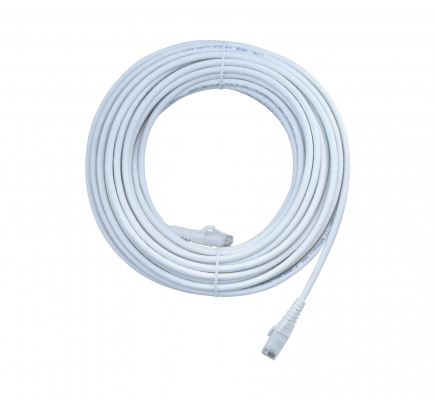 CP6W-150L LINKMADE Cable de conexión multifilar Cat6 U/UTP de 15 metros, color blanco, libre de halógenos (LSZH), con conectores moldeados.