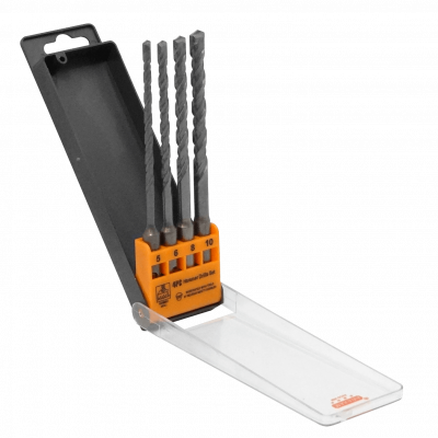 BROCAS-ROTOM SET 4 PIEZAS BROCAS SDS PLUS PARA CONCRETO 5-6-8-10mm x 100mm TIPO ROTOMARTILLO