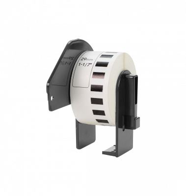 DK2211 BROTHER 29mm 15,2mt Negro sobre Blanco Continuo Plastificado Adhesivo p/QL