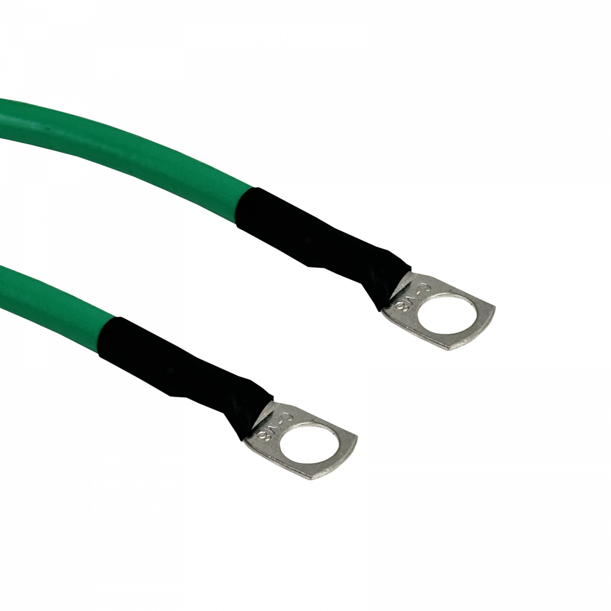BTV158. Cable 50cm 13,3mm2 6AWG Verde 8mm-Diametro-Conector 0,5mt