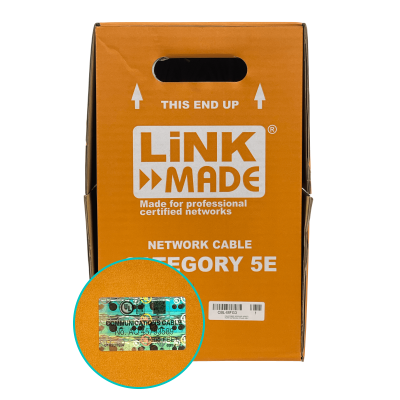 CBL-MFG3 LINKMADE PVC F/UTP 26AWG Categoría 5e Flexible 300m Cobre Bobina Cable Fabricado en Taiwán