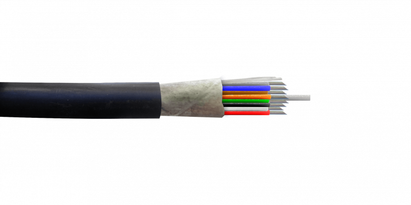 CFSK96 SM Cable Exterior Monomodo de 96 Hilos G652D 12 Búferes x 8 Fibras Cubierta PE Diámetro 9/125um Grosor Total 13mm