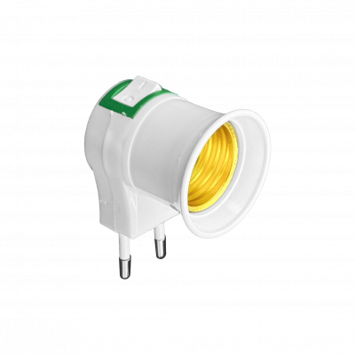 E27-IM Soquete E27 enchufe nacional macho con interruptor req-Ampolleta