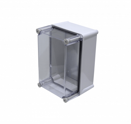 TJ-AT-2819-1 TIBOX 280x190x180mm Caja ABS IP66 Cubierta Transparente con Placa de Aluminio