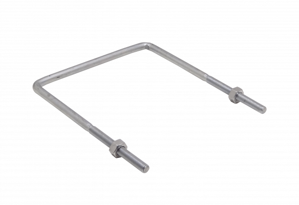 KTL0002 Sujetador de 1/2 Pulgada para Poste con Tuercas de 19mm, Dimensiones 235x255x12x115mm