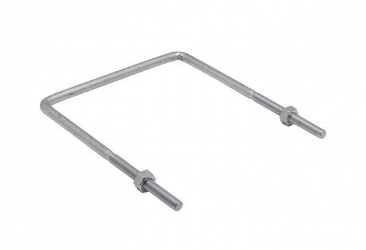 KTL0002 Sujetador de 1/2 Pulgada para Poste con Tuercas de 19mm, Dimensiones 235x255x12x115mm