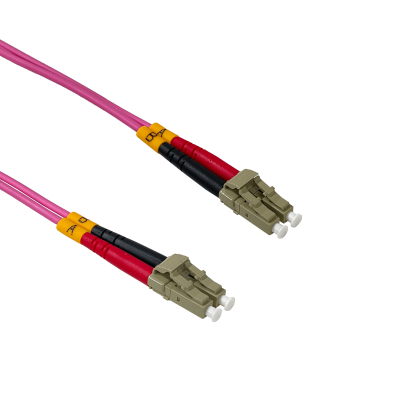 JF4LL50 Cable de fibra óptica dúplex multimodo OM4 LC-LC 50/125µm, diámetro 3mm, cubierta LSZH, 50 metros